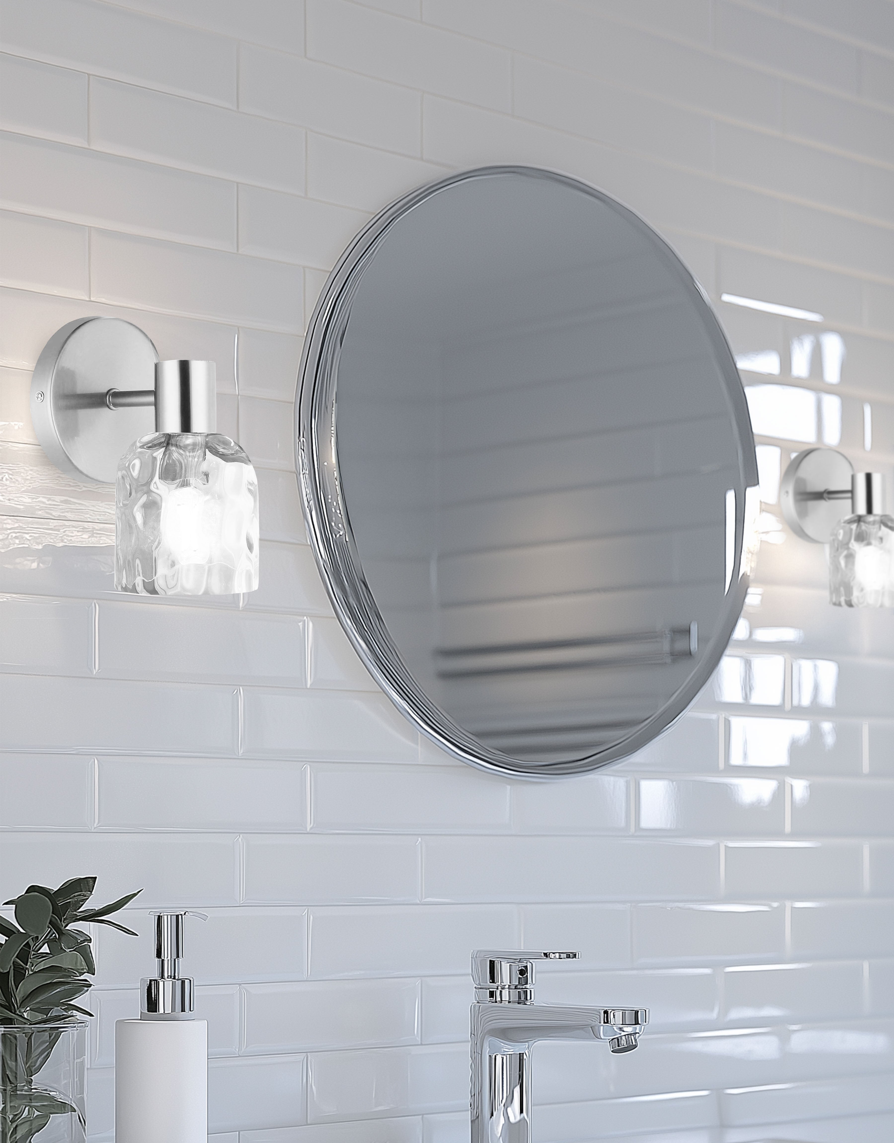polished chrome wall mount