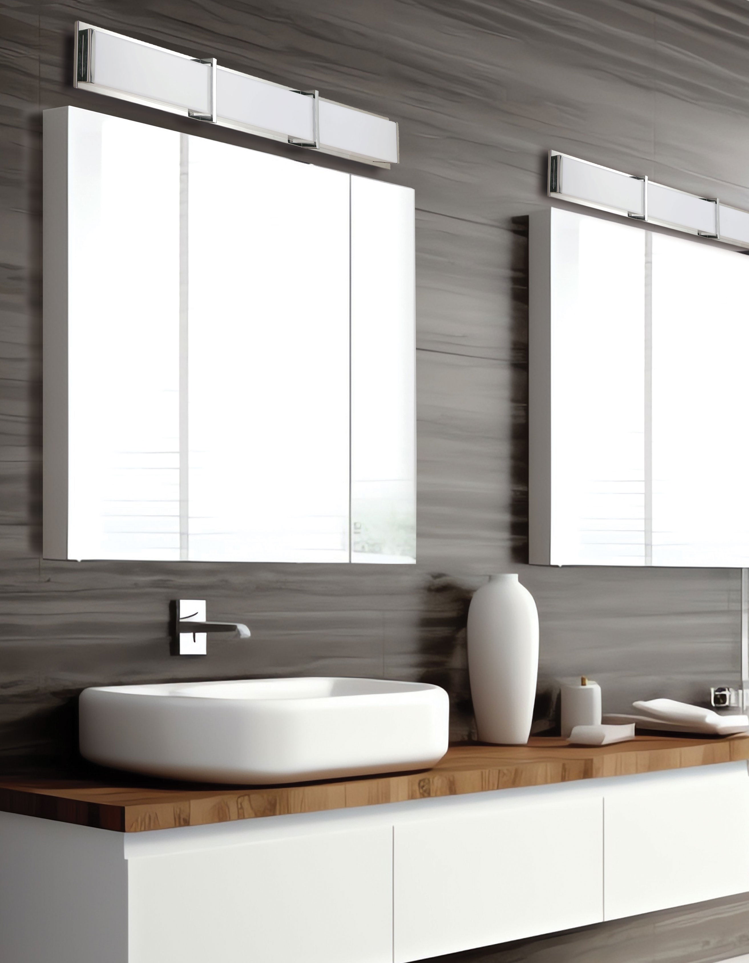 polished chrome wall mount