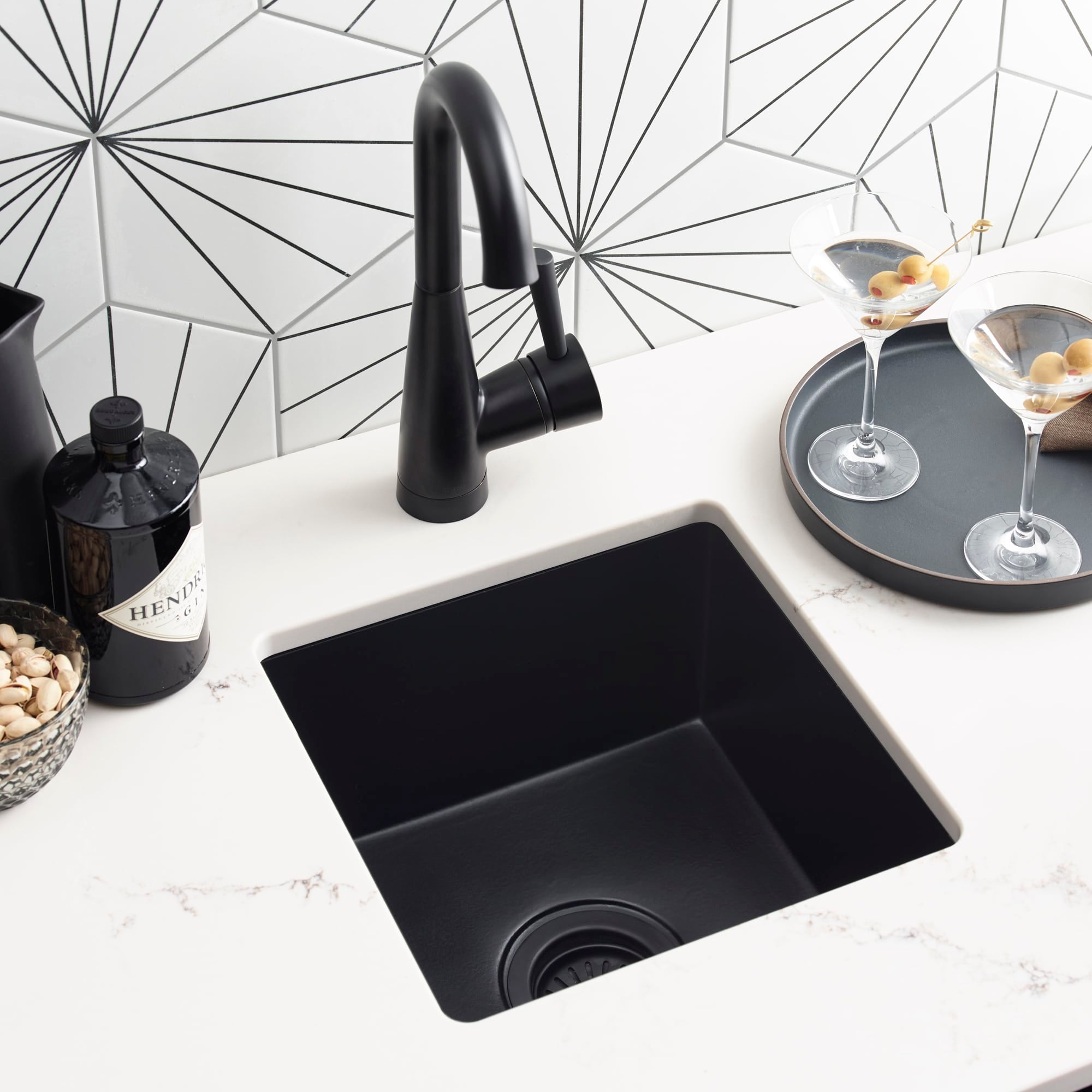 charcoal concrete sink