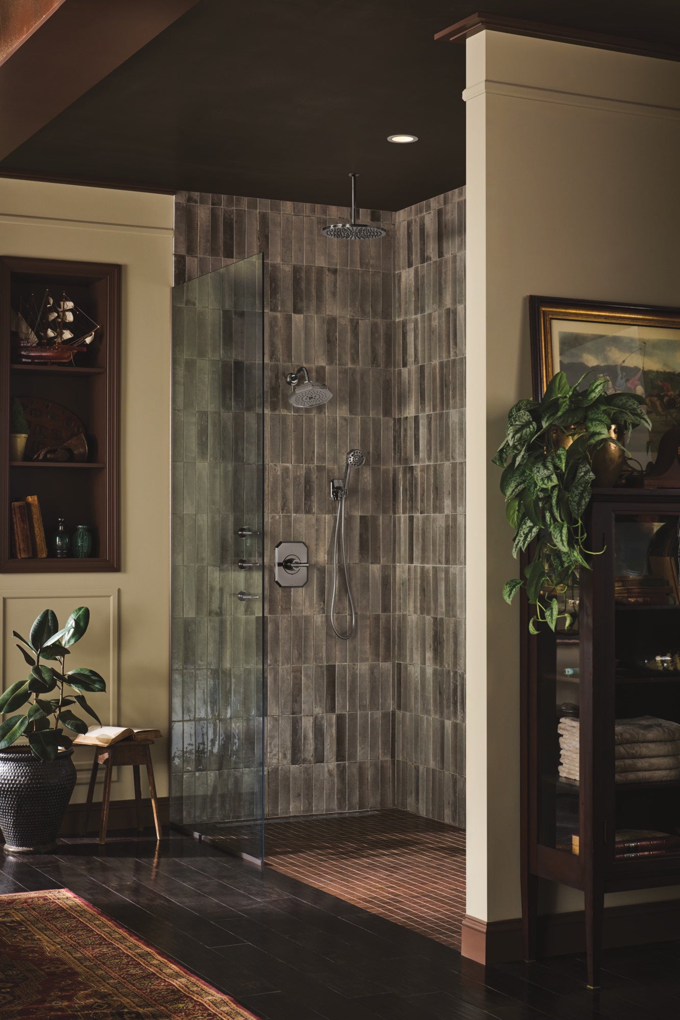 polished nickel hand shower