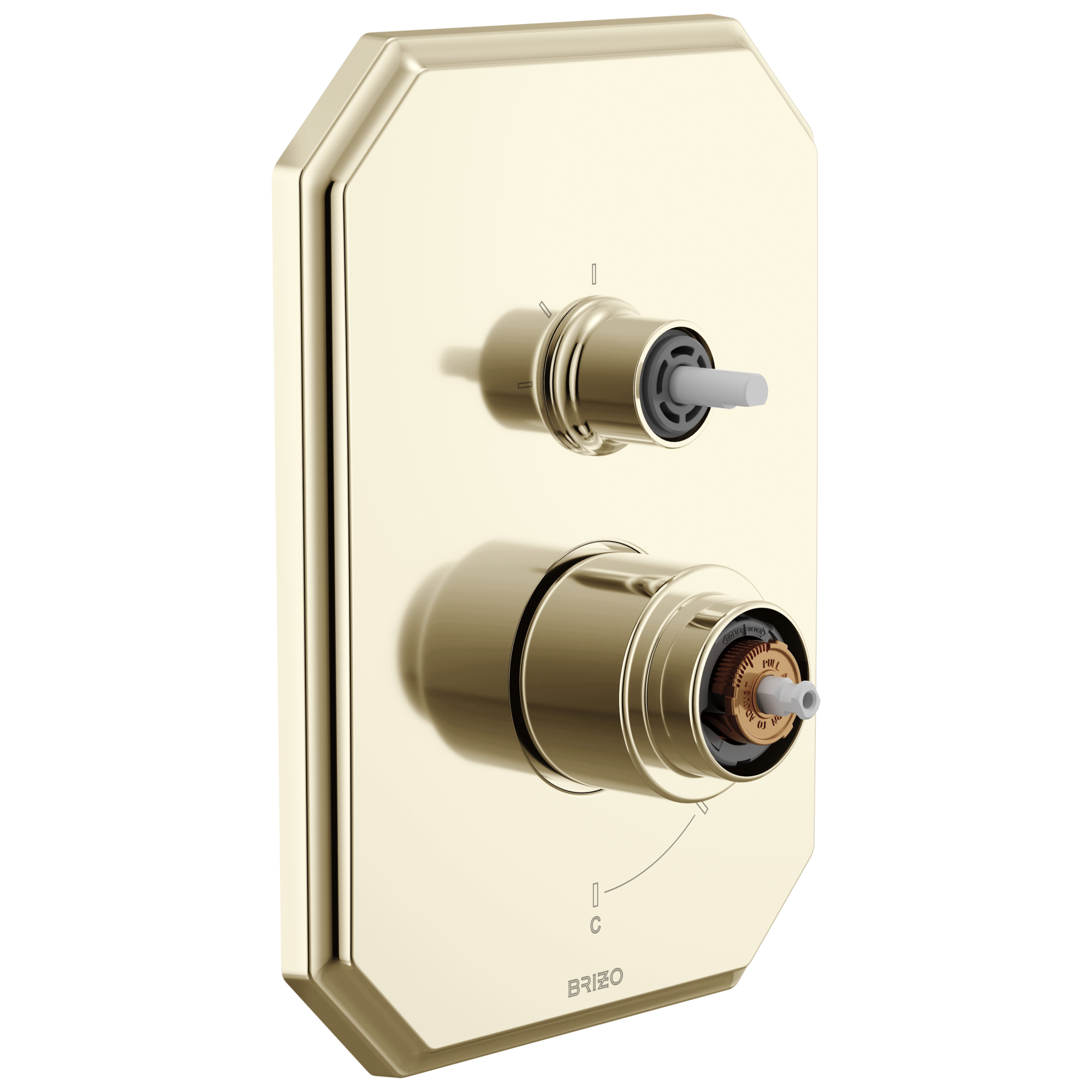 Brizo Beauclere Pressure Balance Valve with Integrated 3-Function Diverter Trim - Less Handles