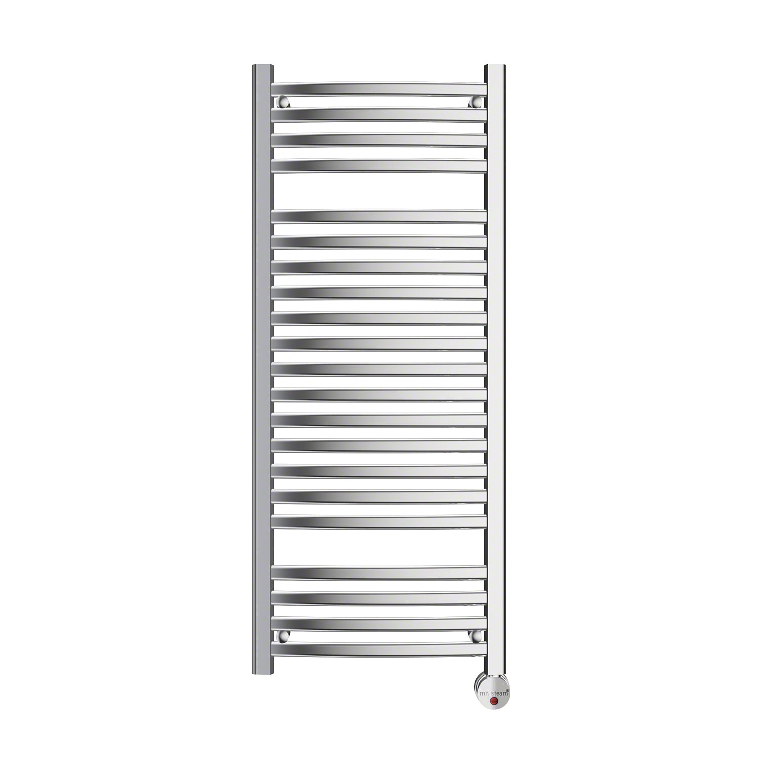 polished chrome towel warmer