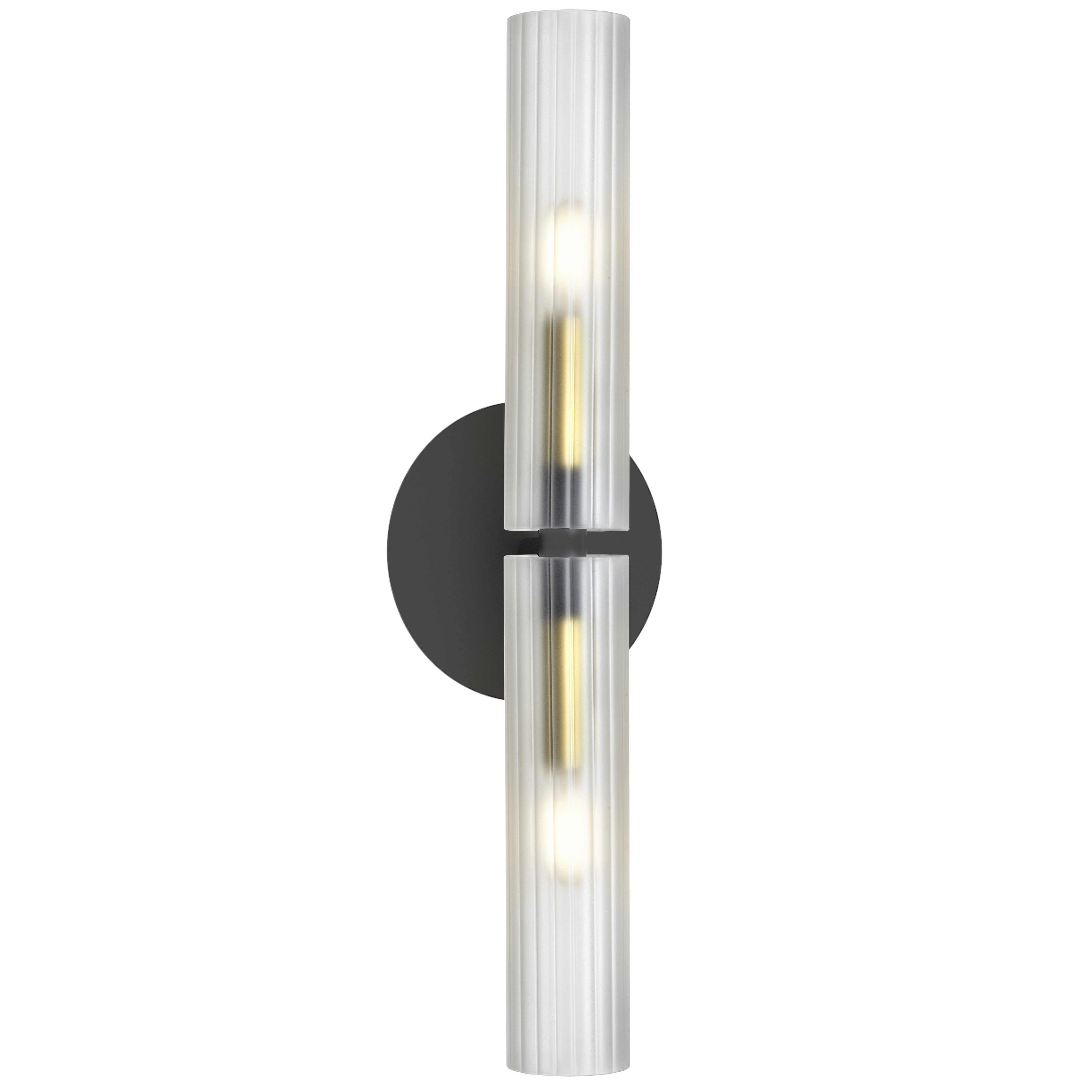 matte black and aged brass wall mount