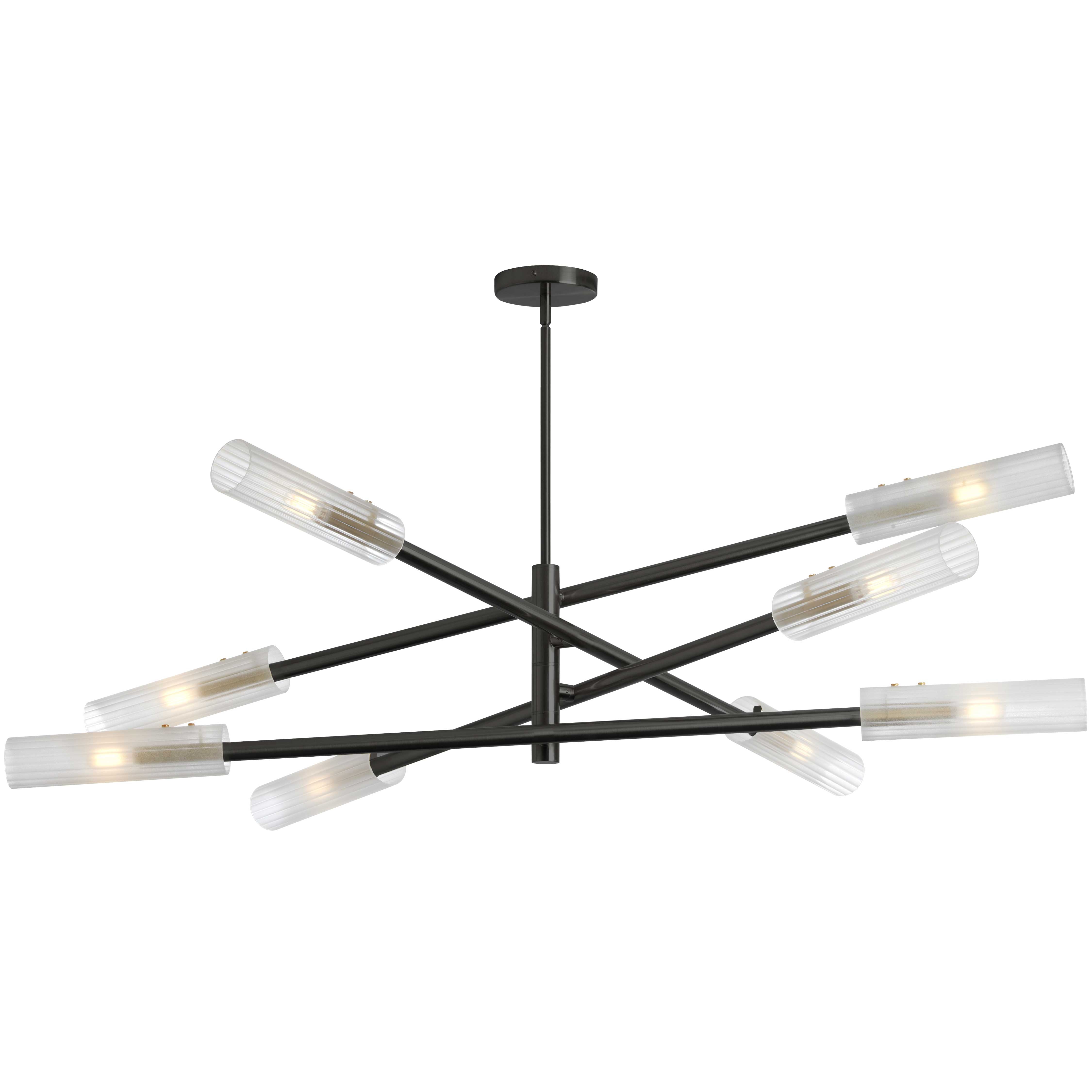 Dainolite 8 Light Incandescent Wand Pendant with Frosted Glass