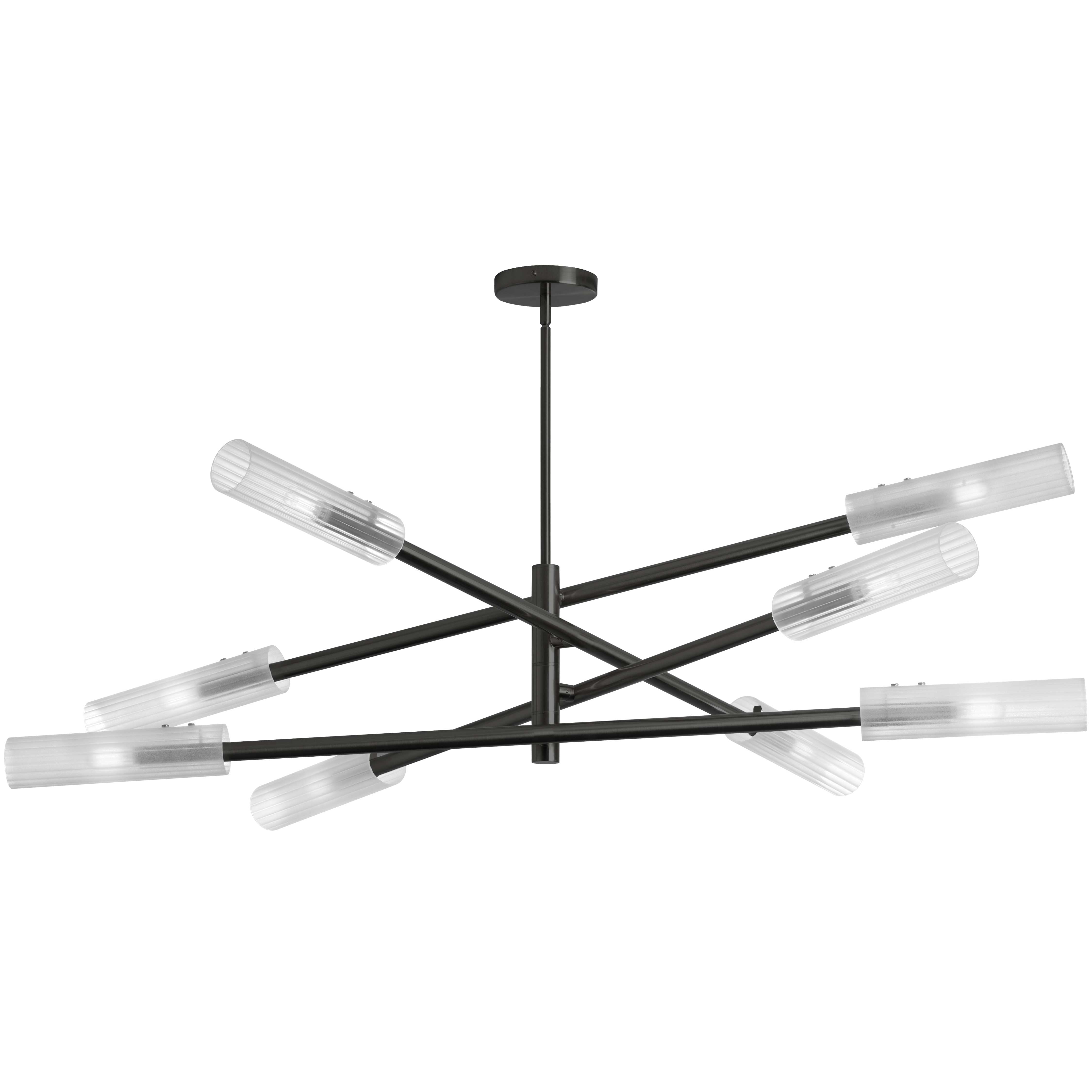 Dainolite 8 Light Incandescent Wand Pendant with Frosted Glass