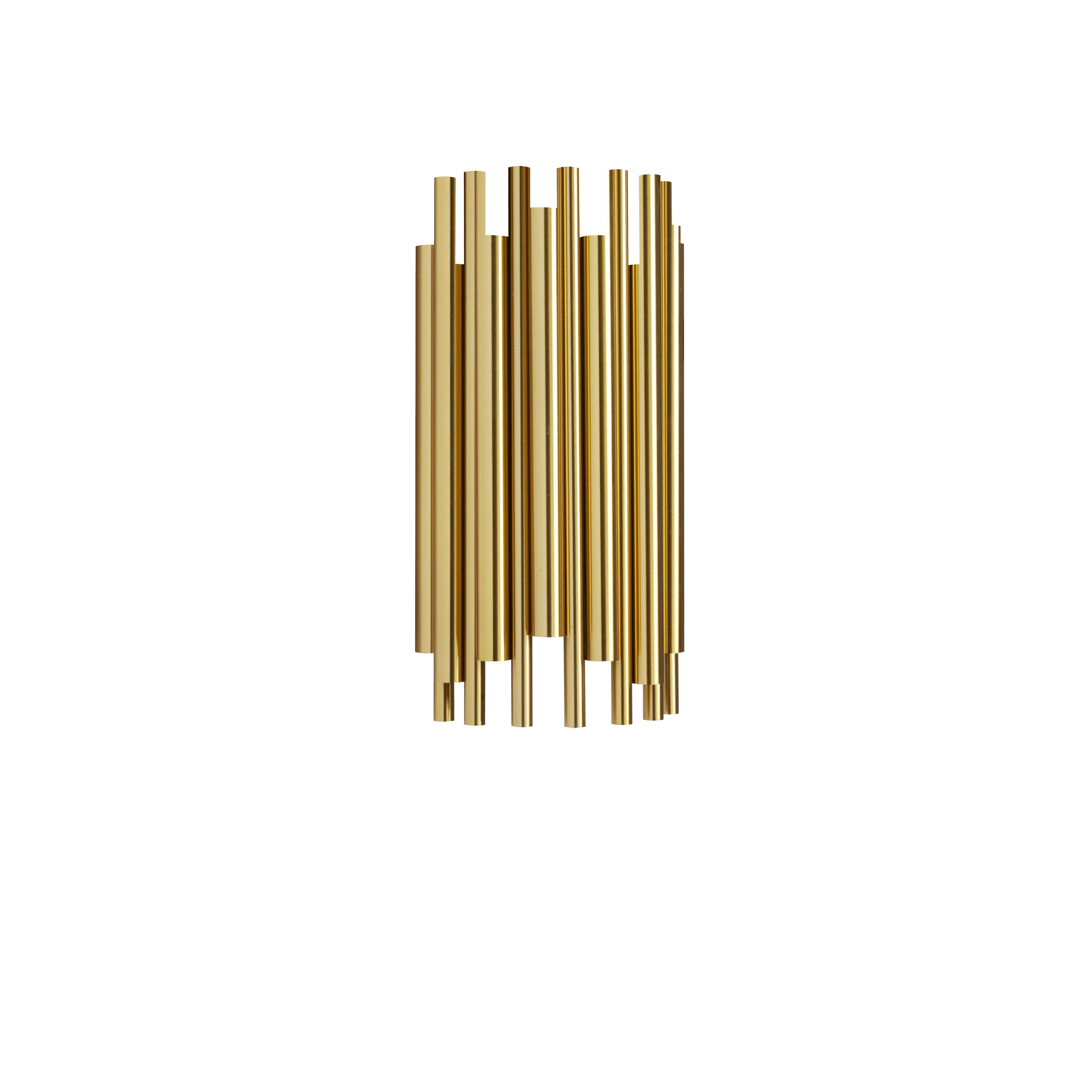 aged brass wall mount