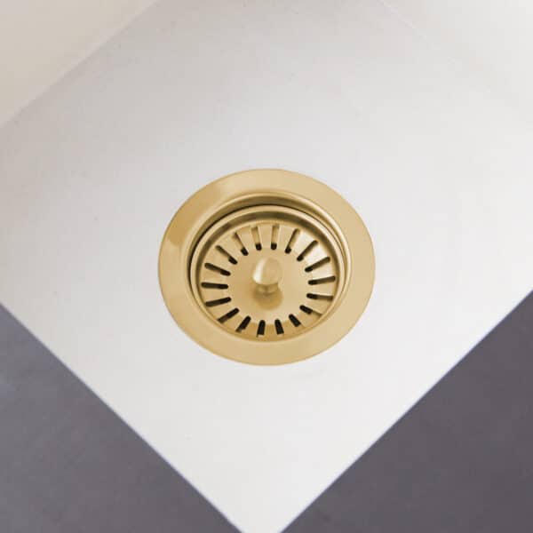 brushed gold sink drain strainer