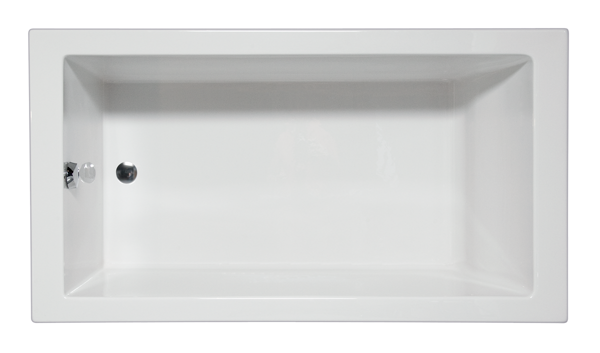 white drop-in bathtub