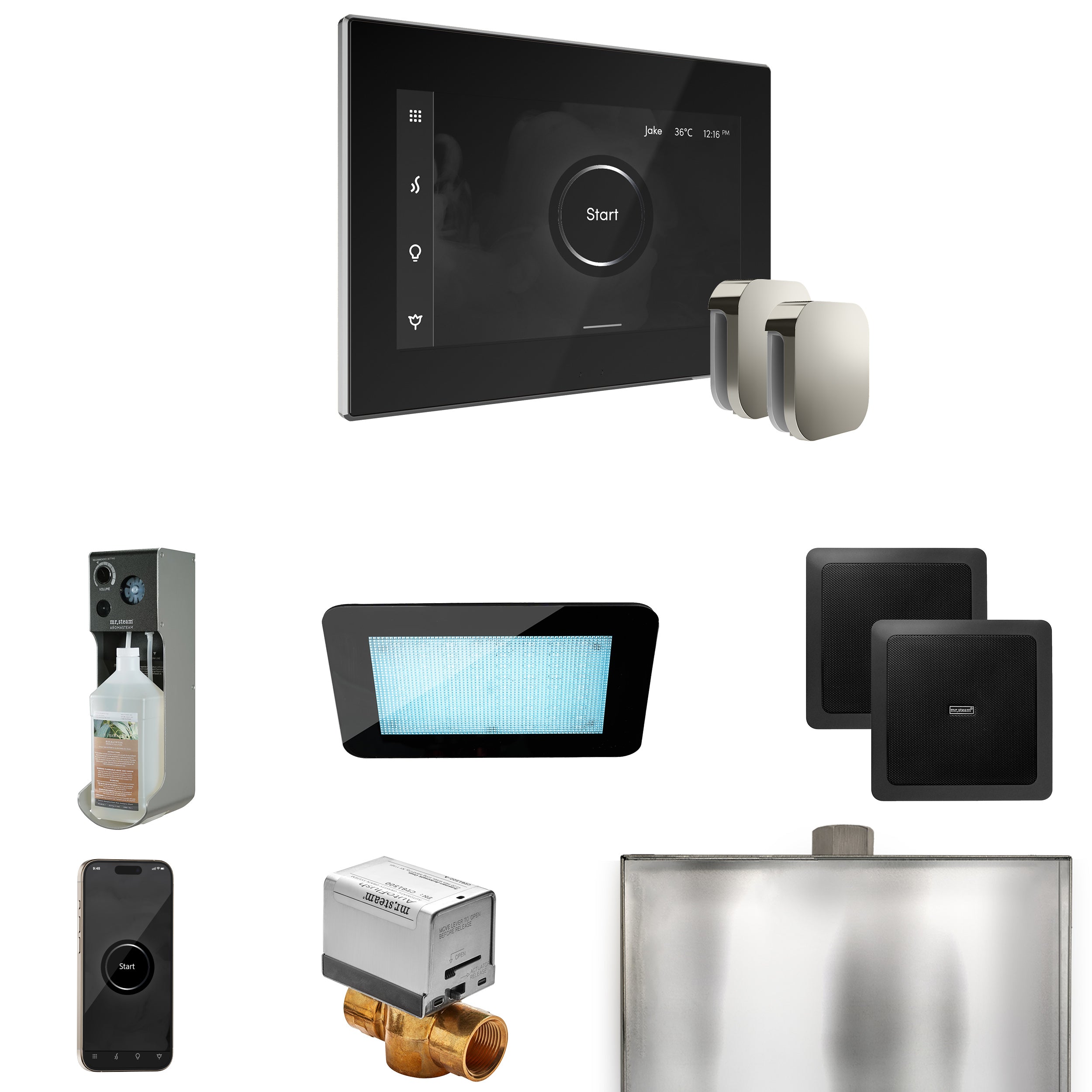 black - polished chrome control package