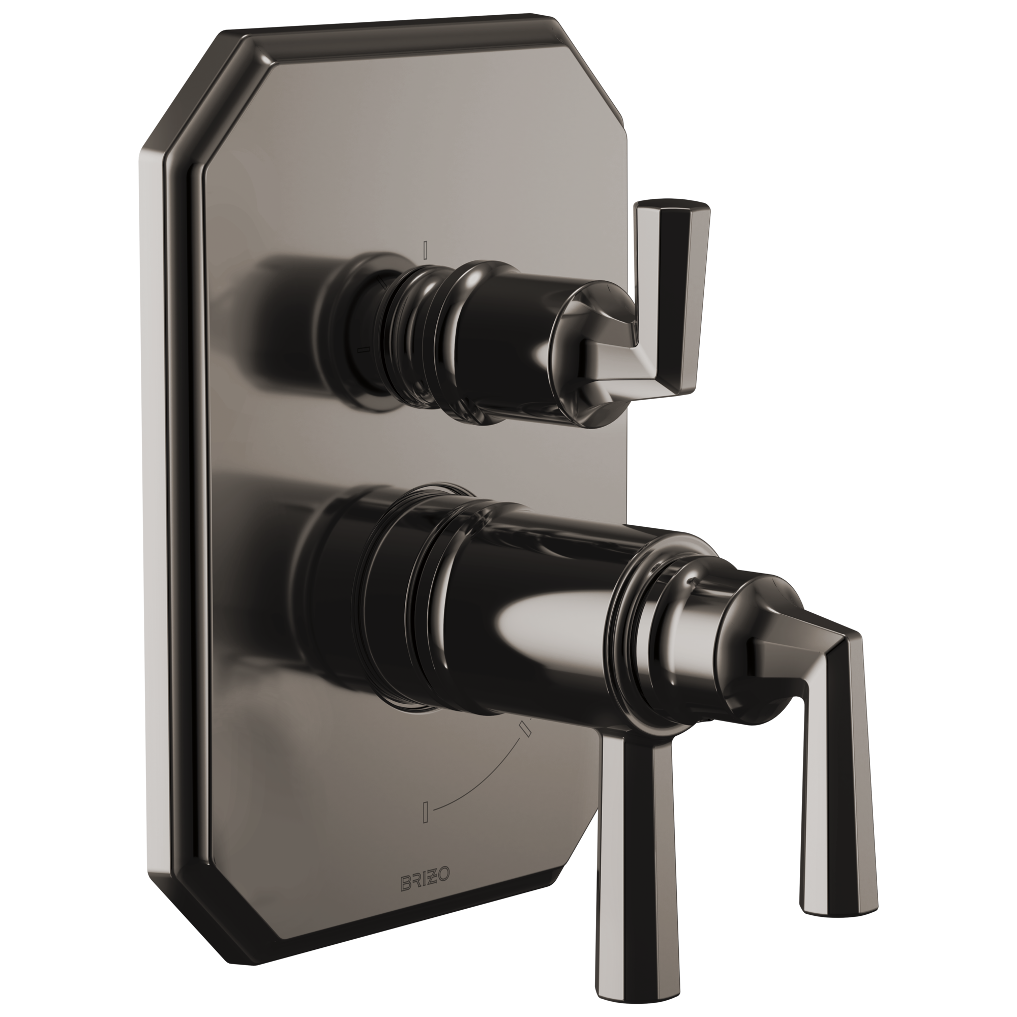 Brizo Beauclere TempAssure Thermostatic Valve with Integrated 3-Function Diverter Trim