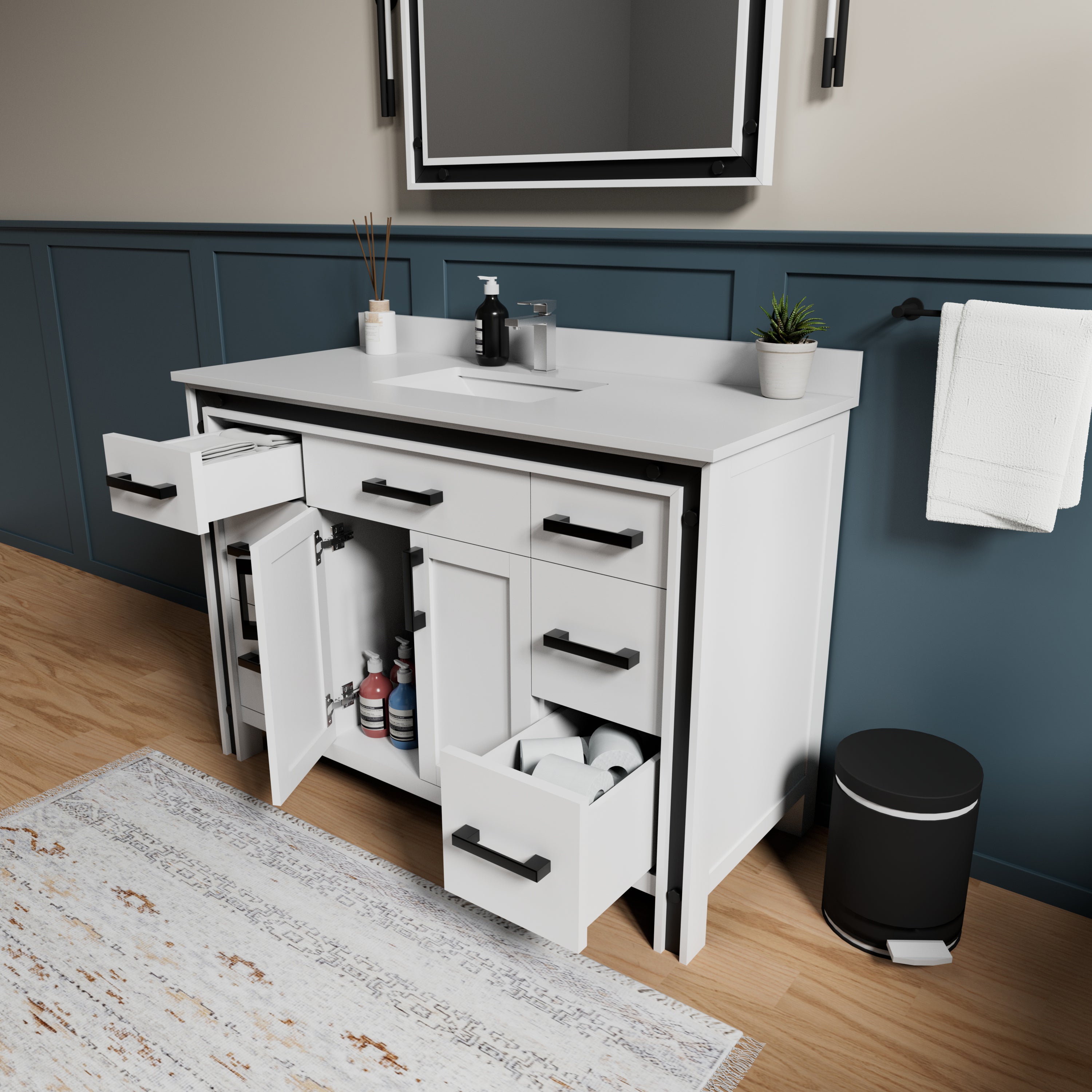 white vanity