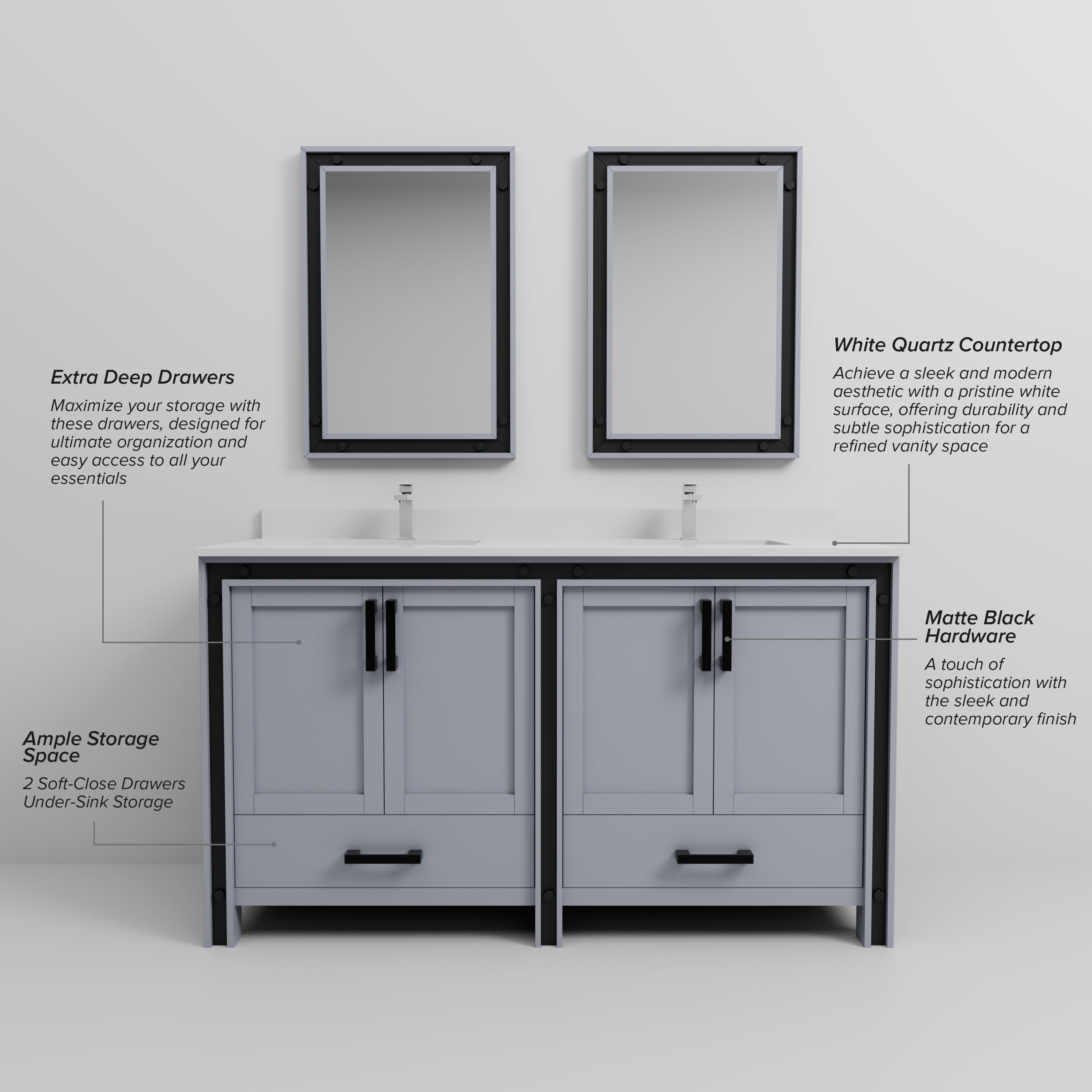 dark grey vanity
