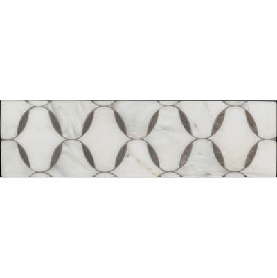white with gray veining marble panel