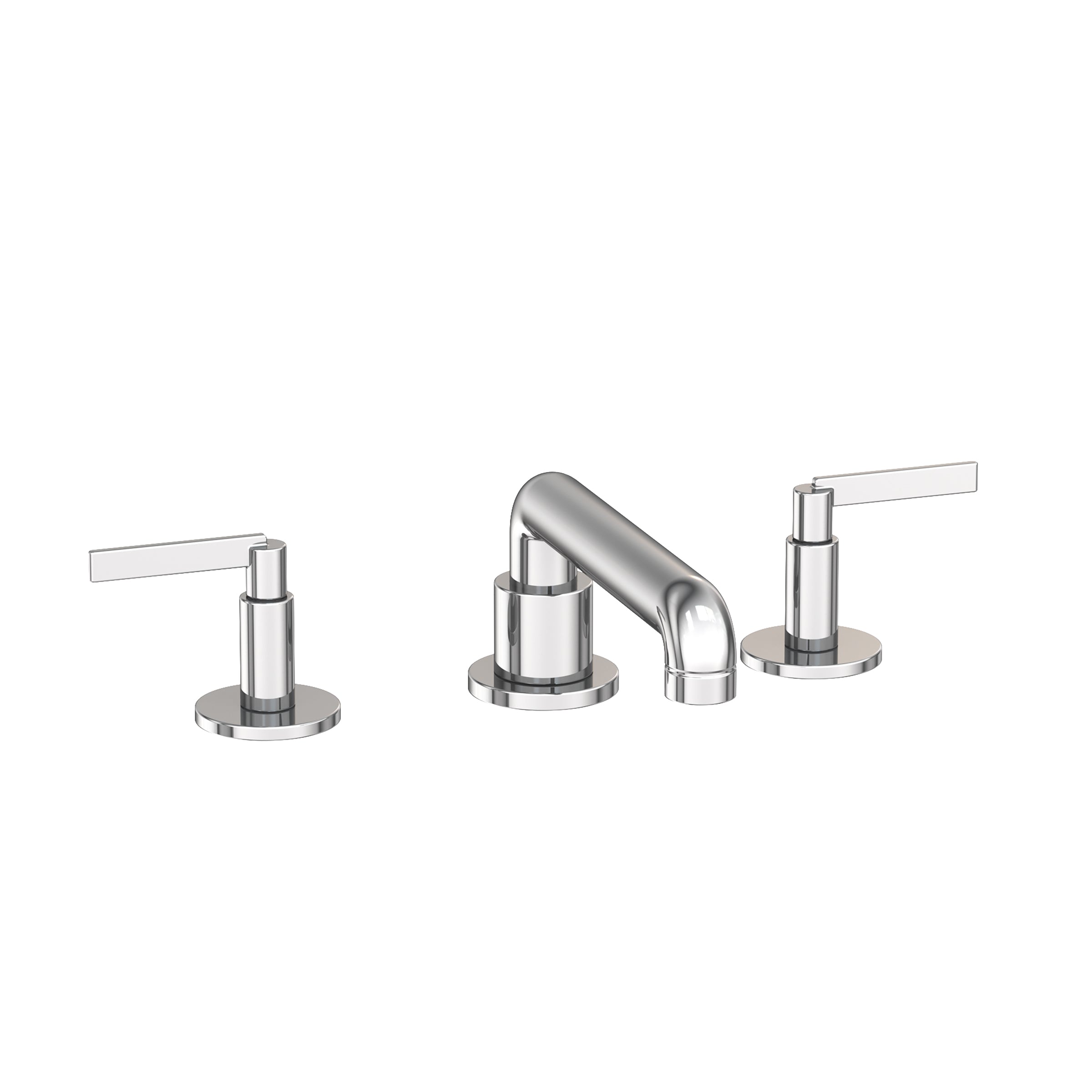 polished chrome lavatory faucet