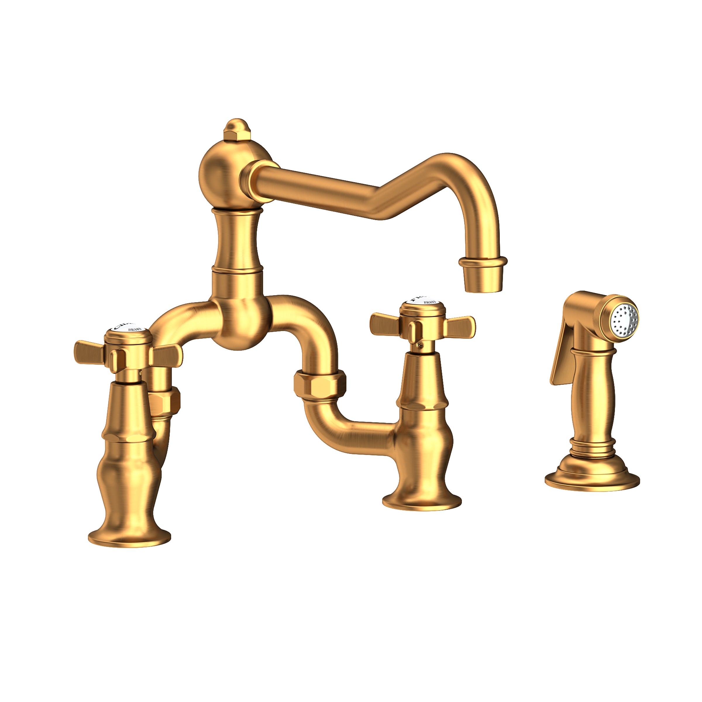 Newport Brass Fairfield Kitchen Bridge Faucet with Side Spray