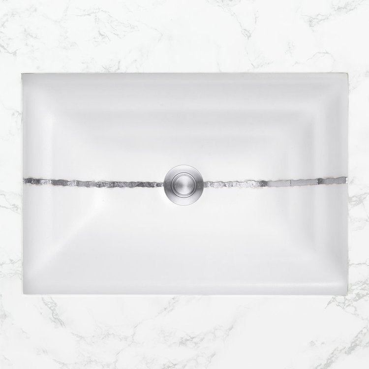 Linkasink Artisan Glass with Metal Leaf Accent Undermount Sink