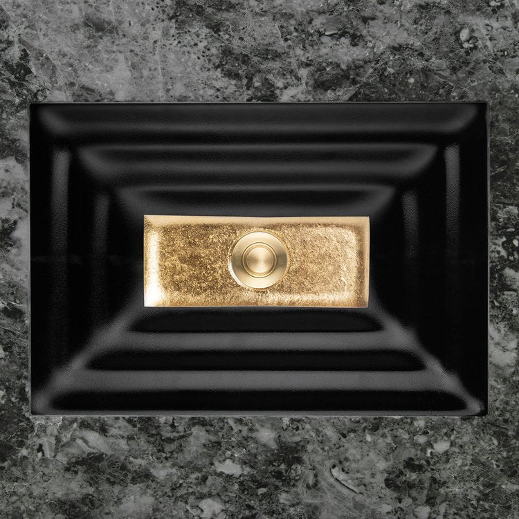 Linkasink Window Artisan Glass with Metal Leaf Accent Undermount Sink