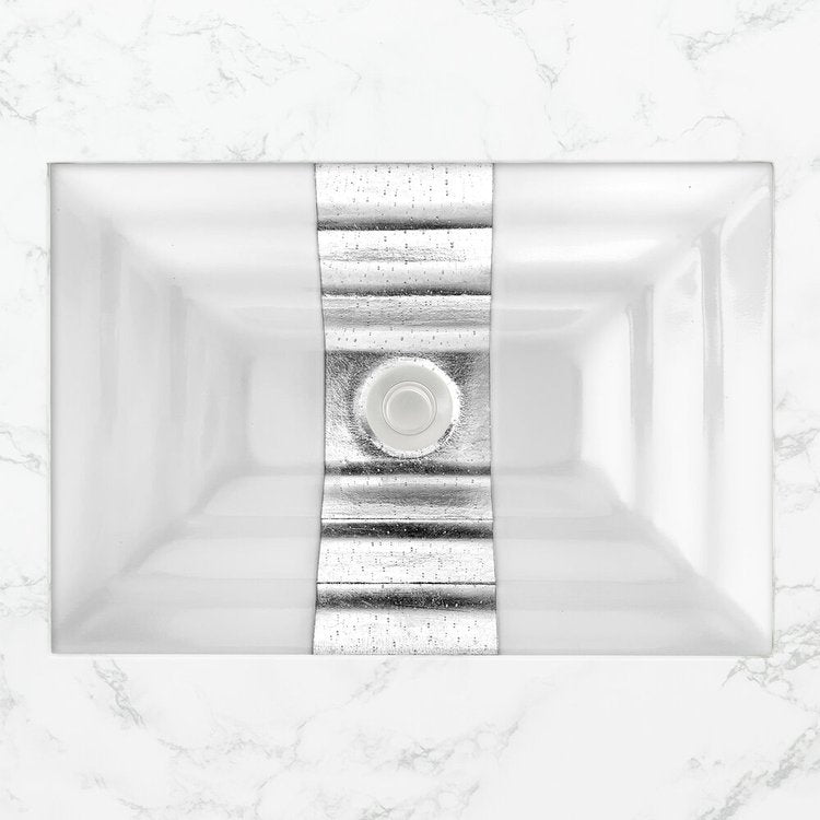 Linkasink Eglomise Ribbon Artisan Glass Undermount Sink