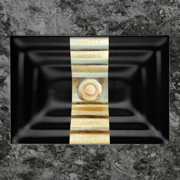 Linkasink Eglomise Ribbon Artisan Glass Undermount Sink
