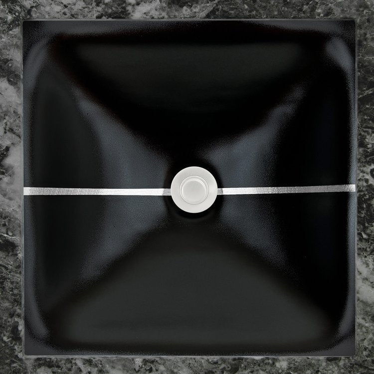 Linkasink Dune Stripe Artisan Glass With Metal Leaf Accent Undermount Sink