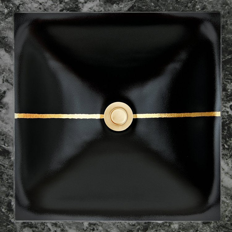 Linkasink Dune River Artisan Glass With Metal Leaf Accent Undermount Sink