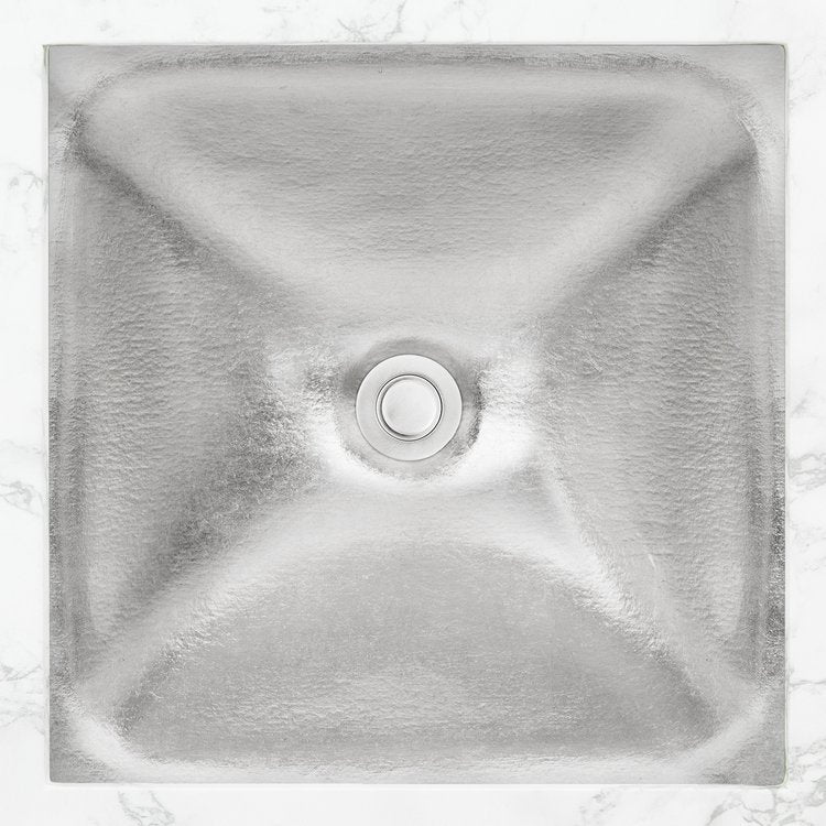 Linkasink Dune Solid Artisan Glass With Metal Leaf Accent Undermount Sink