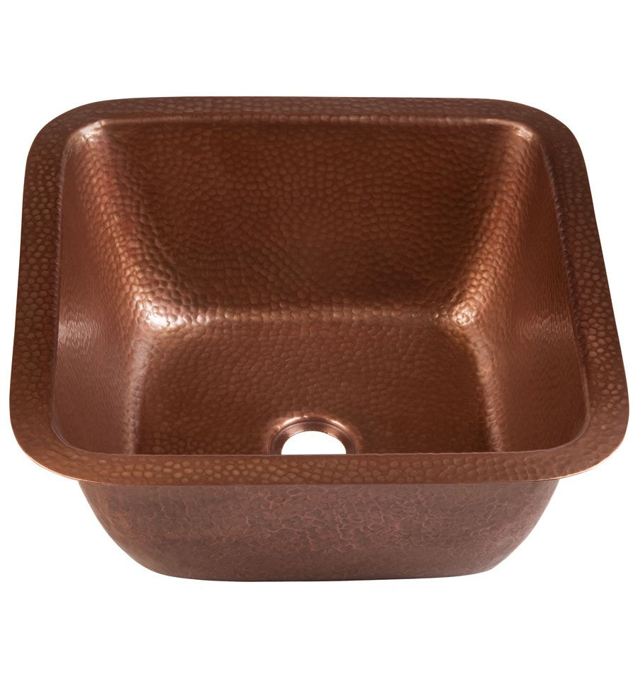 antique copper hammered sink