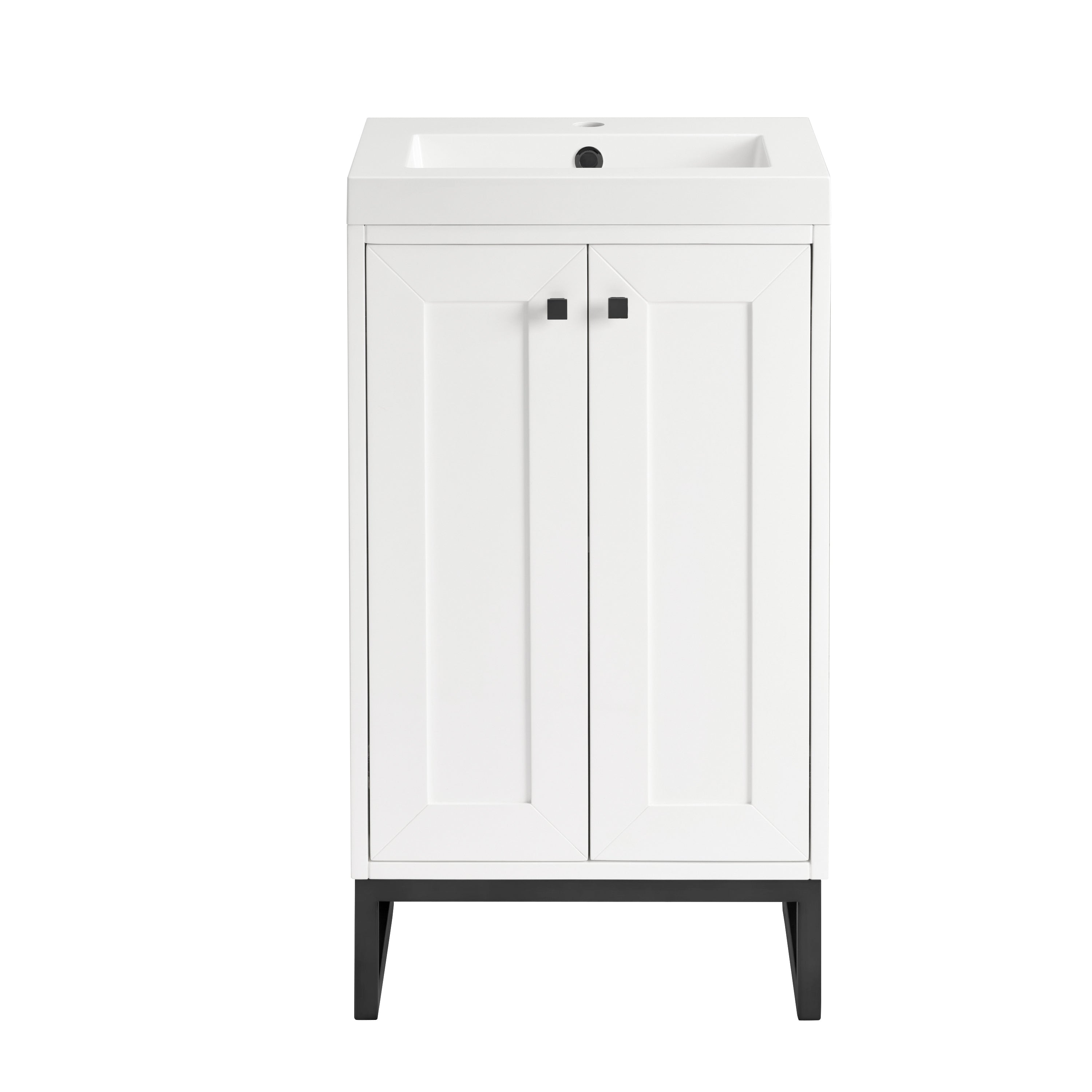 glossy white vanity