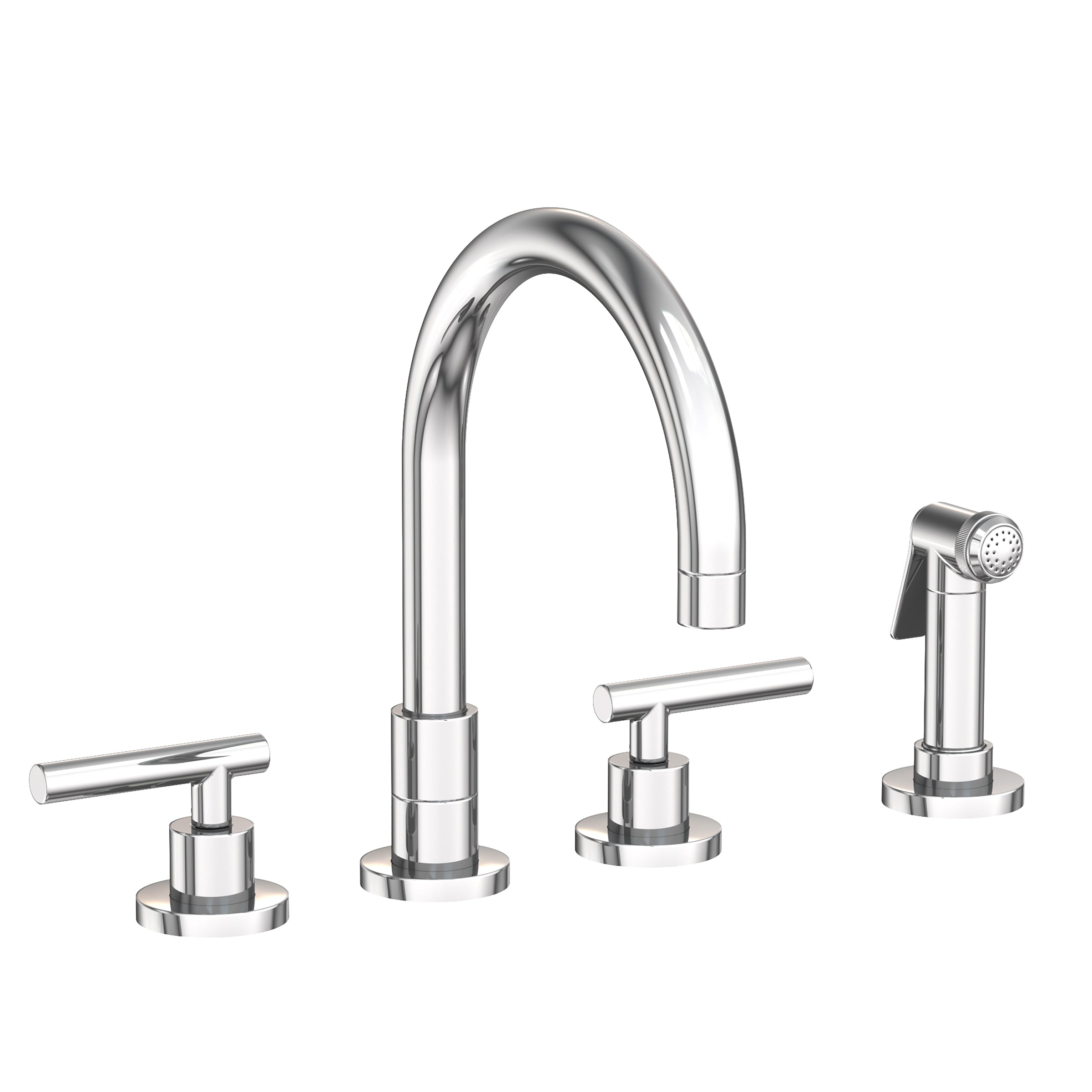 polished chrome kitchen faucet
