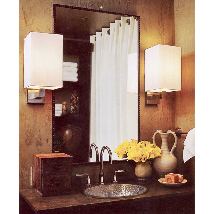 white bronze sink