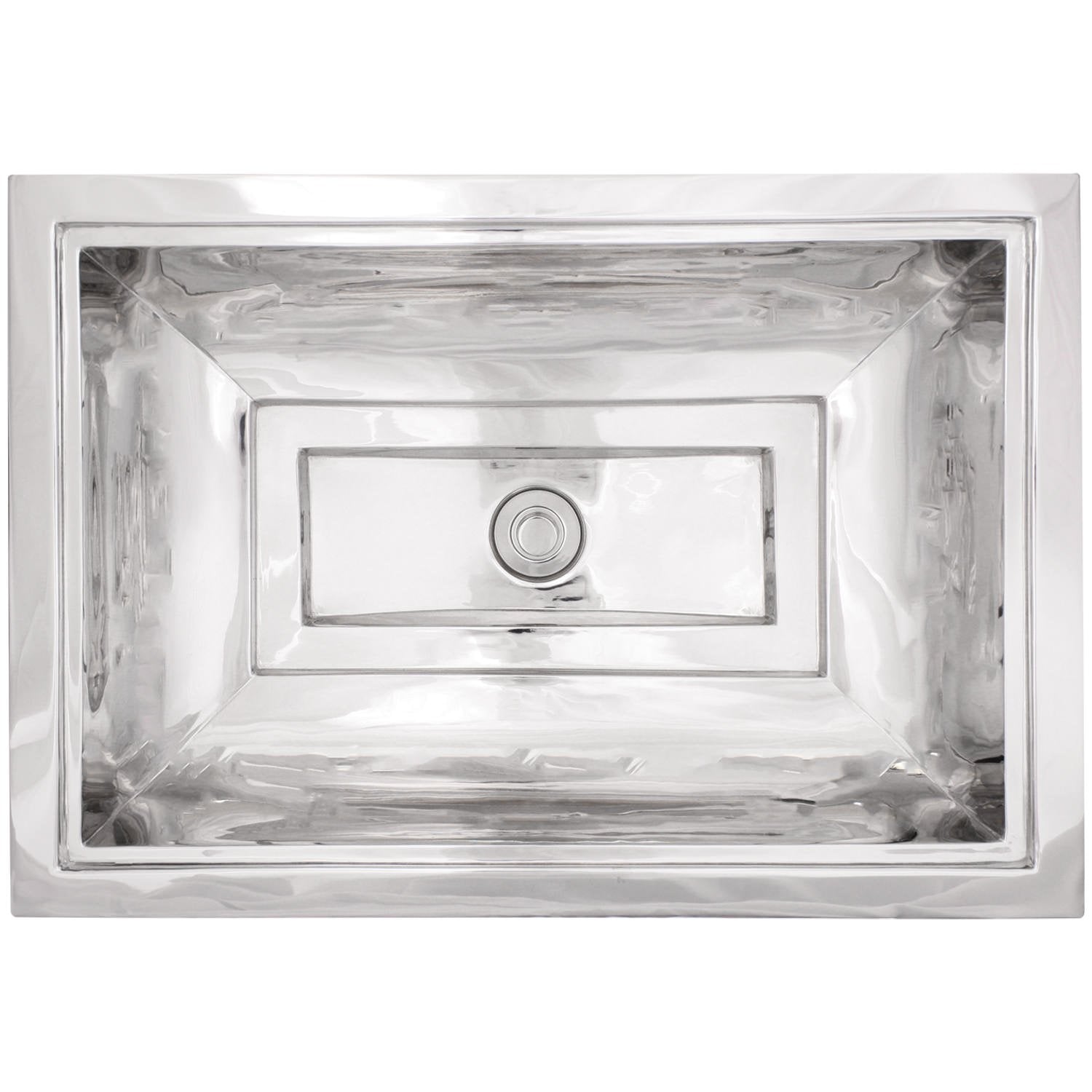 Linkasink Tiffany Rectangular Smooth Metal Drop-In or Undermount Sink 21.75"