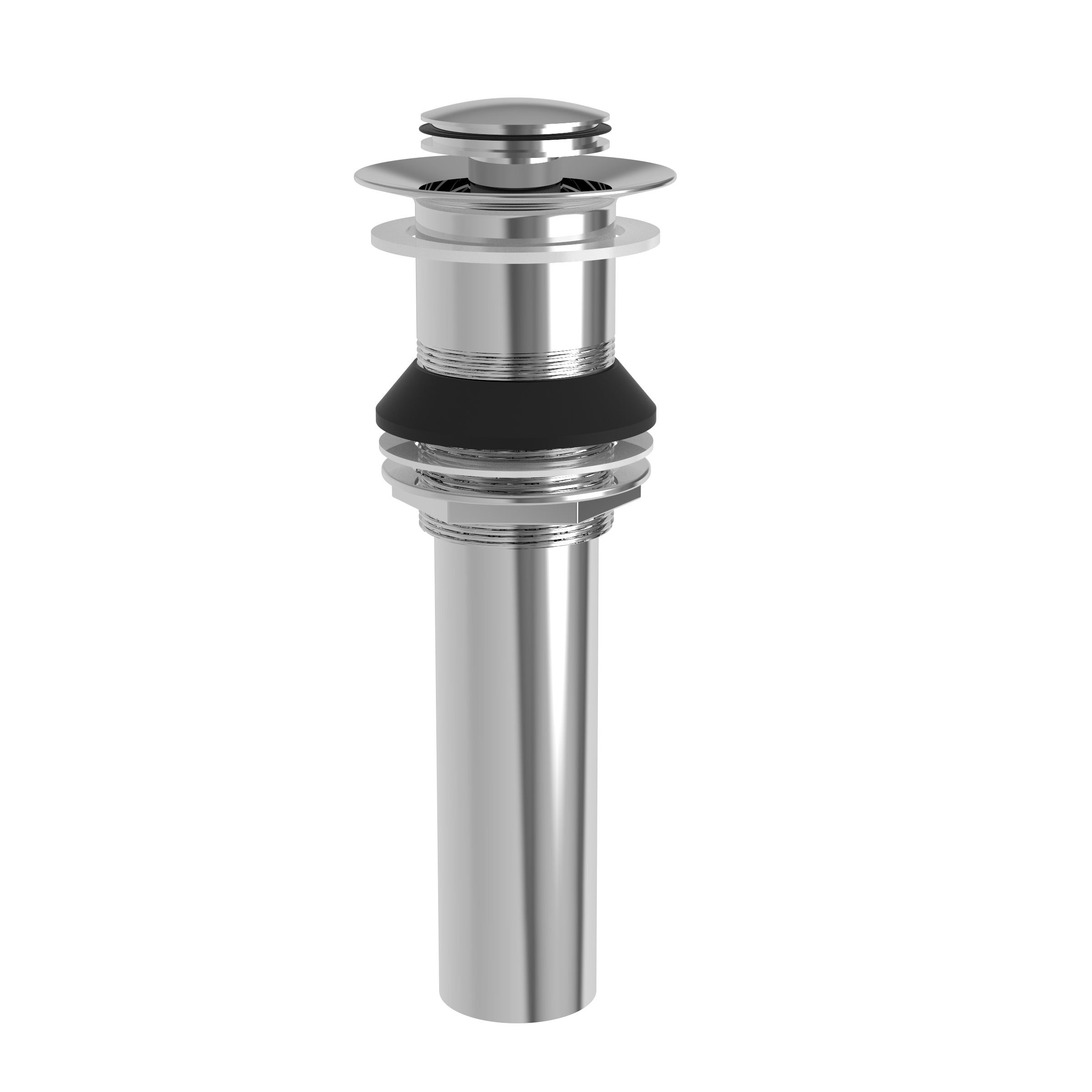 polished chrome lavatory drain