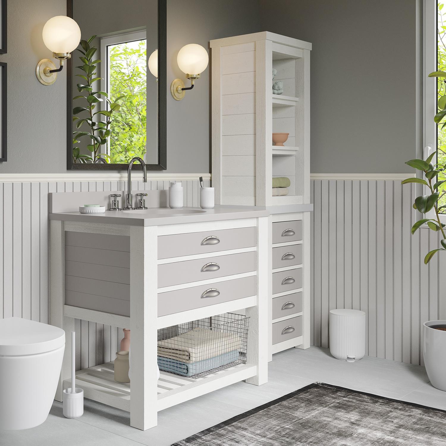 white pedal bin