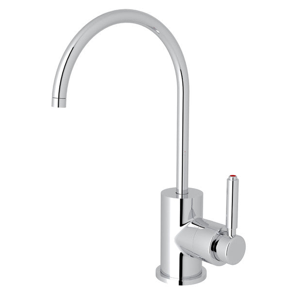 polished chrome kitchen faucet