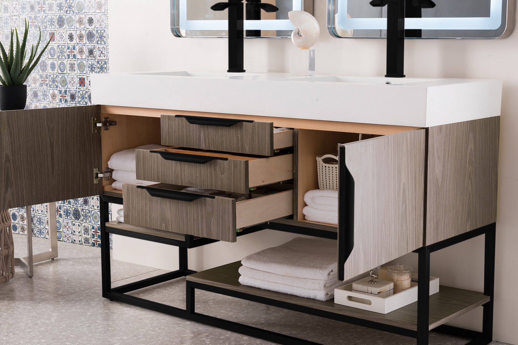 ash gray vanity