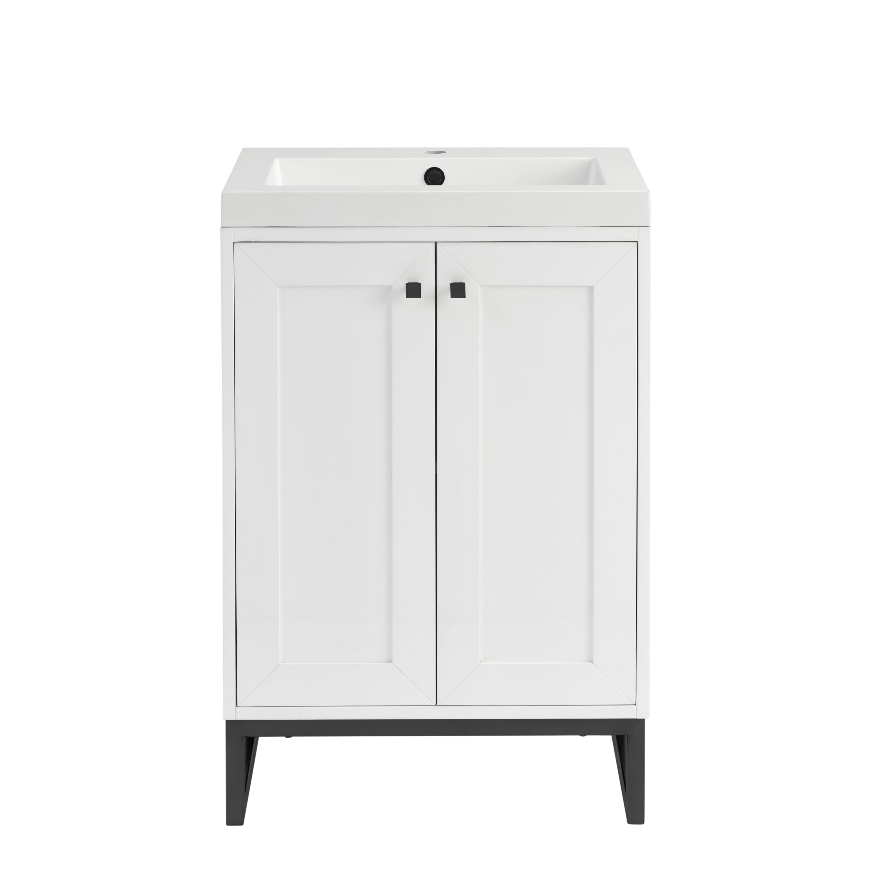 glossy white vanity