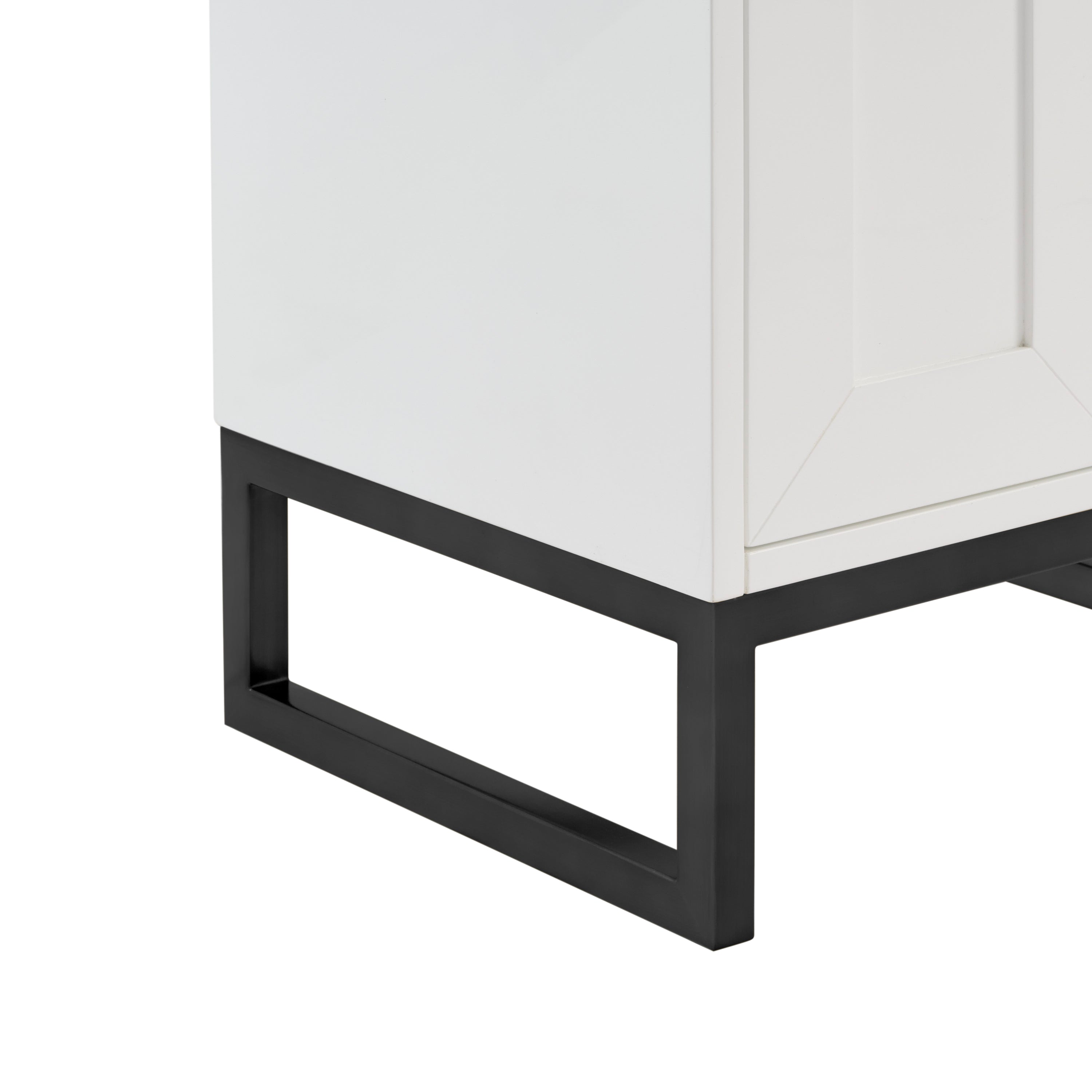 glossy white vanity