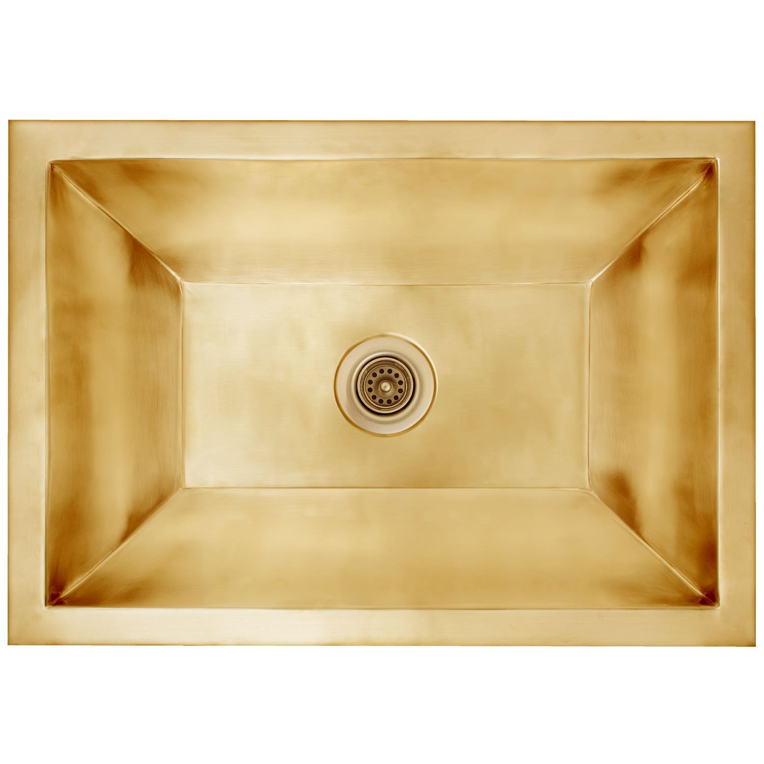satin unlacquered brass sink