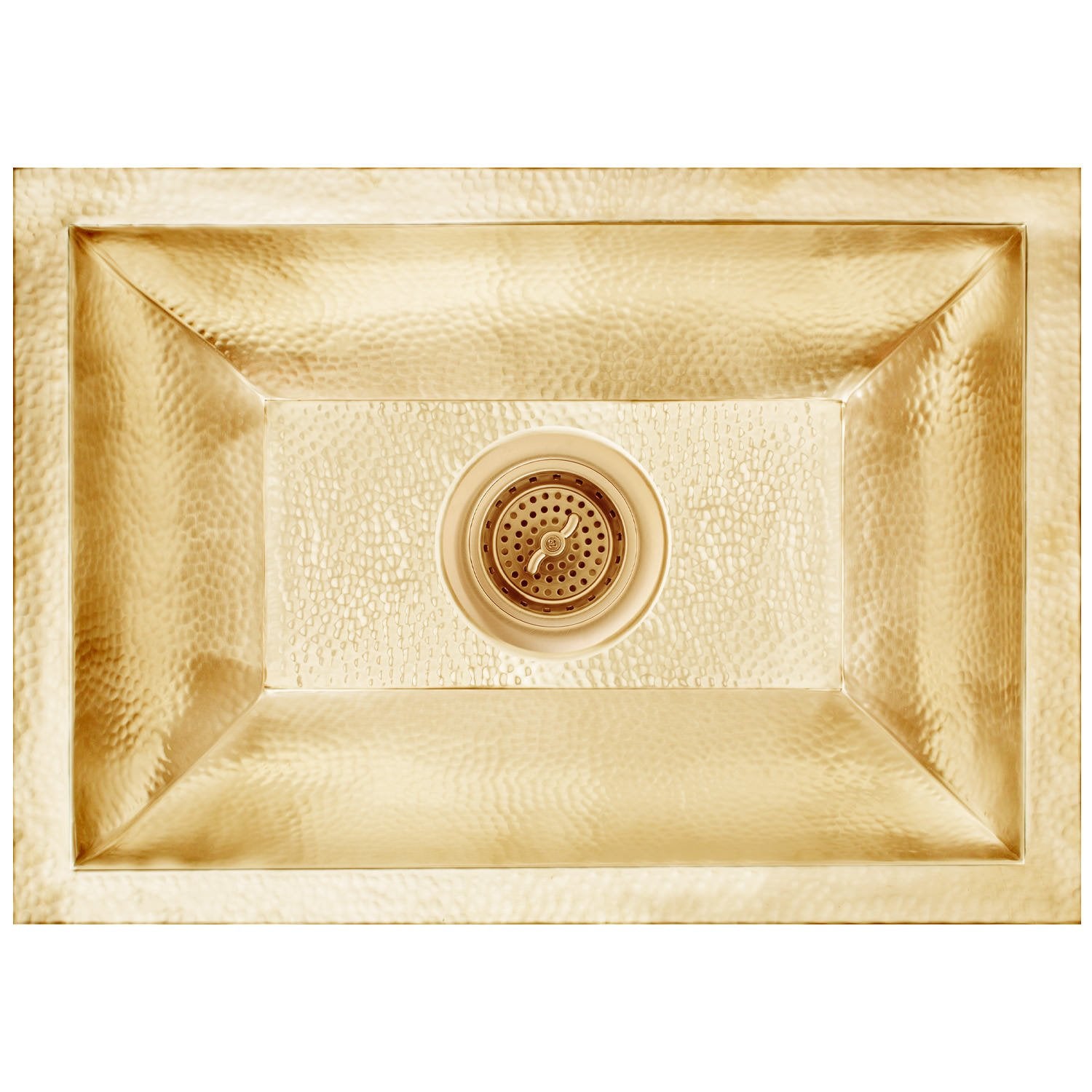 satin unlacquered brass sink