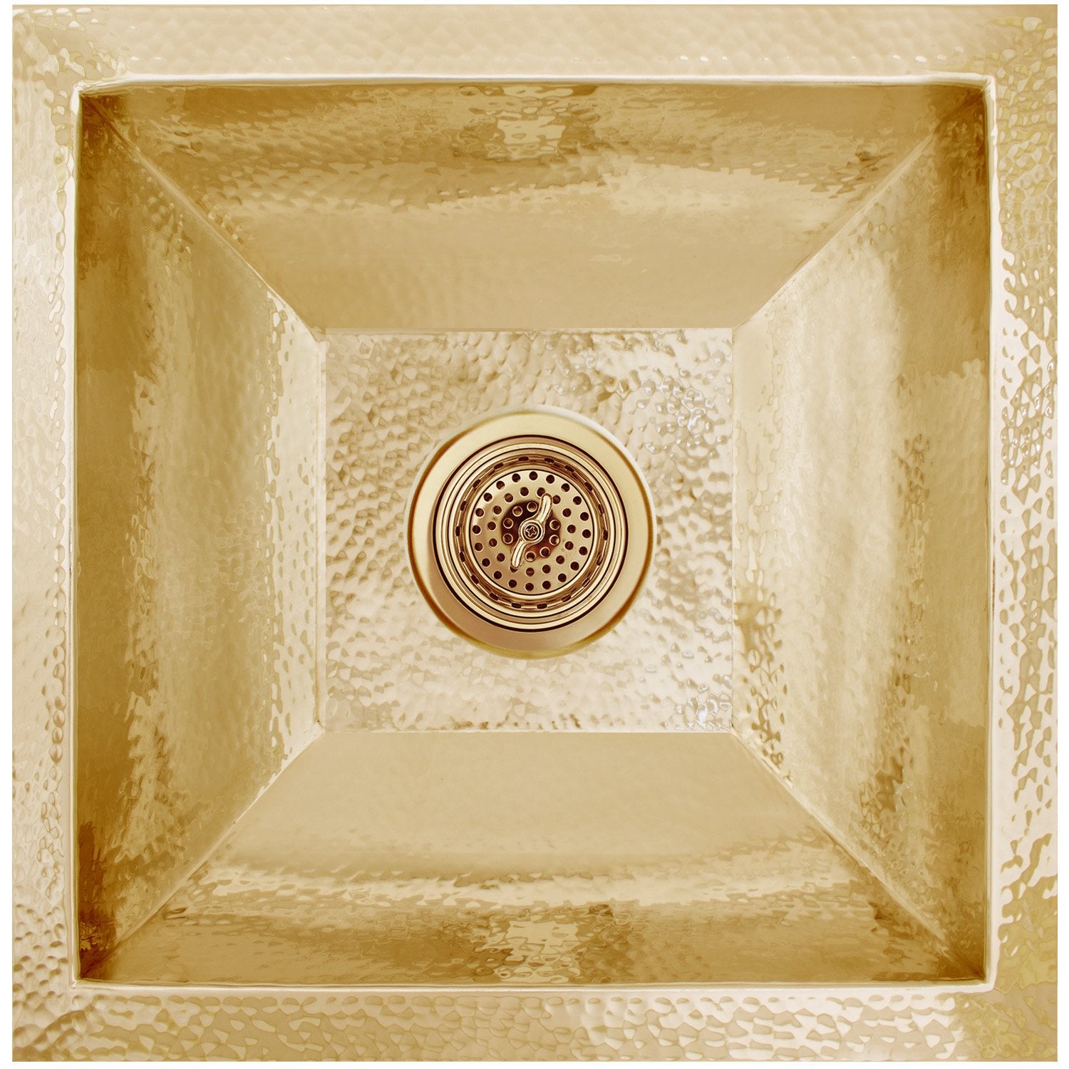Linkasink Coco Hammered Builder's Series Drop-In or Undermount Sink 16" with 3.5"