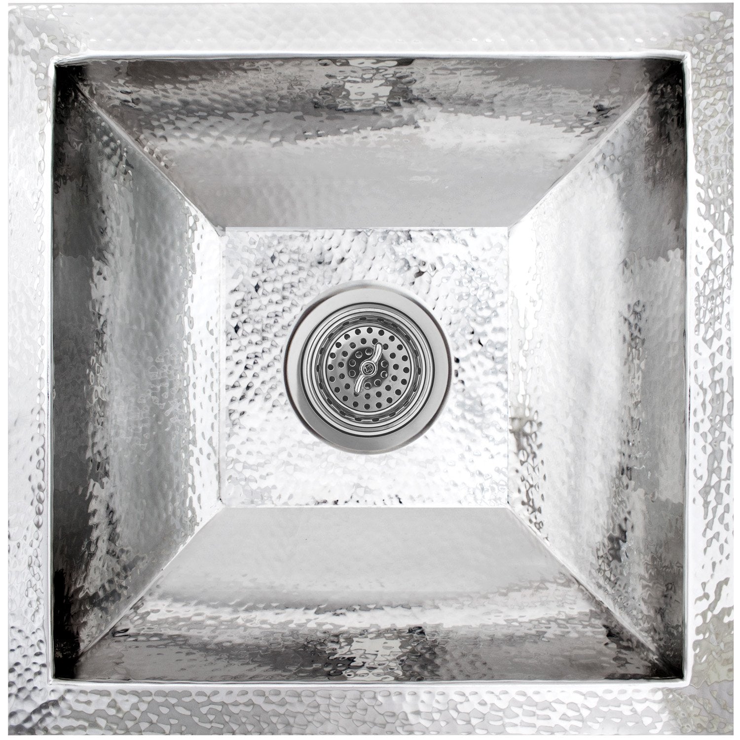 Linkasink Coco Hammered Builder's Series Drop-In or Undermount Sink 16" with 3.5"