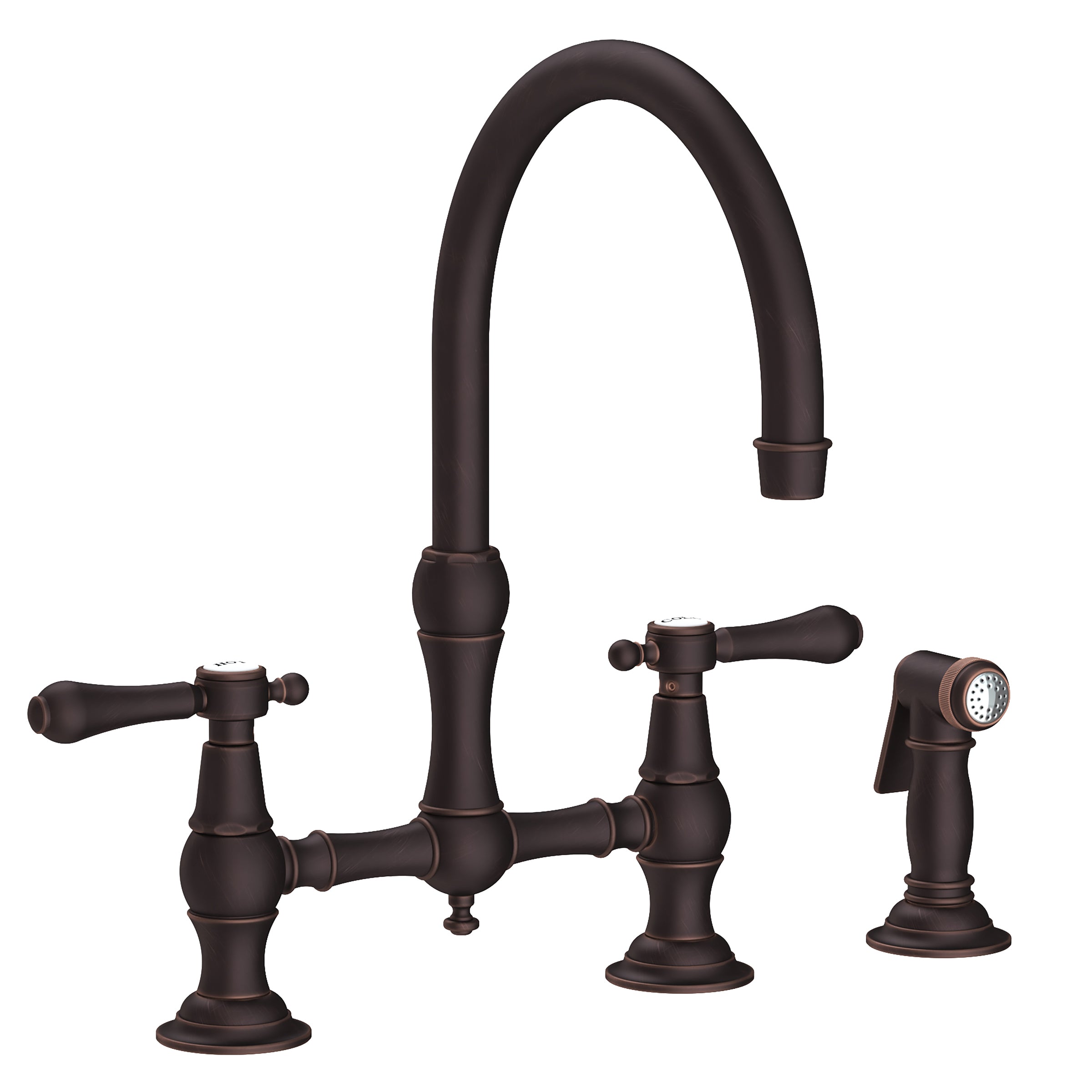 Newport Brass Chesterfield Kitchen Bridge Faucet with Side Spray