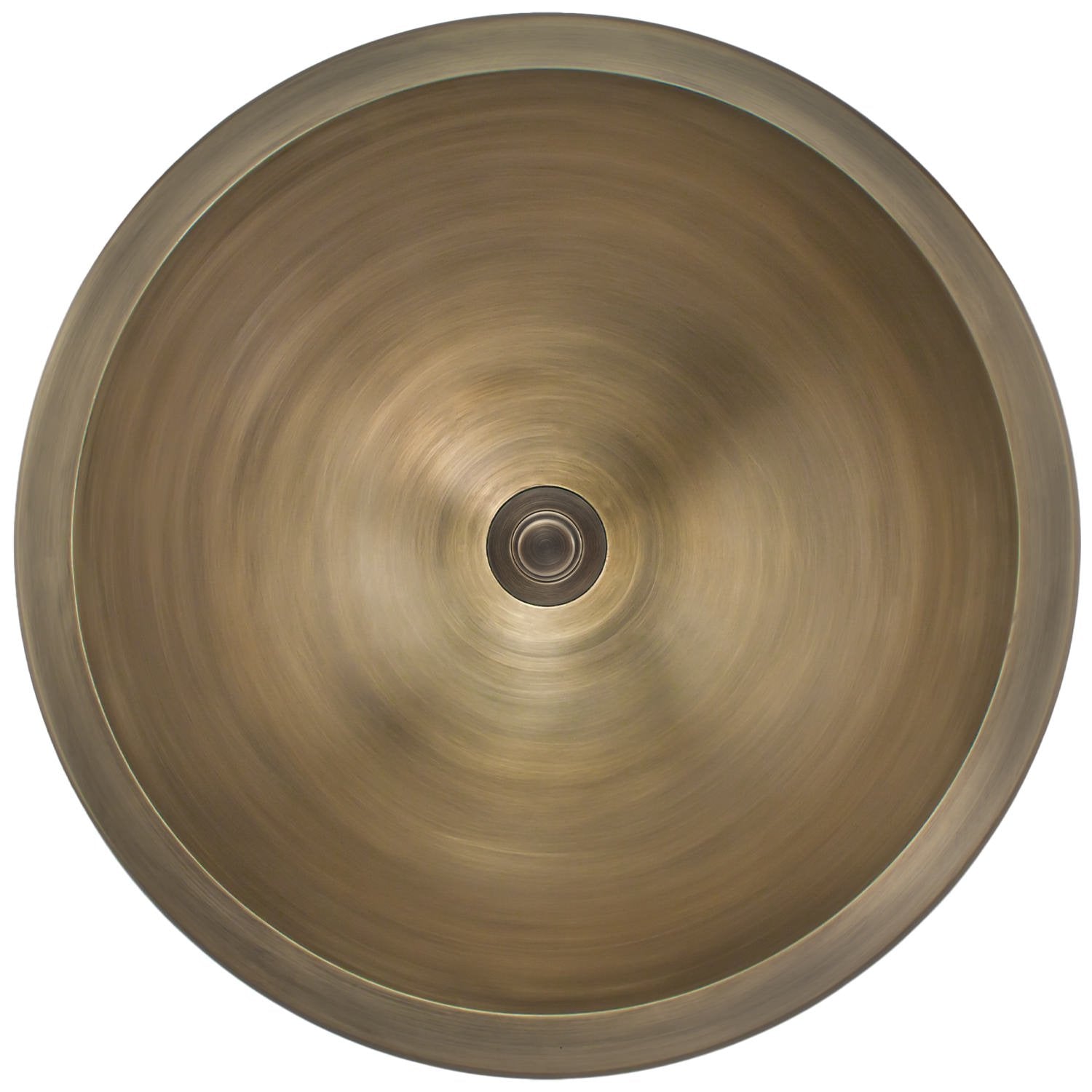 Linkasink Bronze Large Round Smooth Drop-In or Undermount Sink 17"