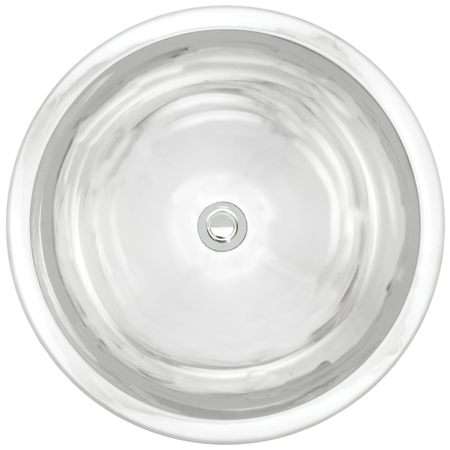 Linkasink Bronze Large Round Smooth Drop-In or Undermount Sink 17"