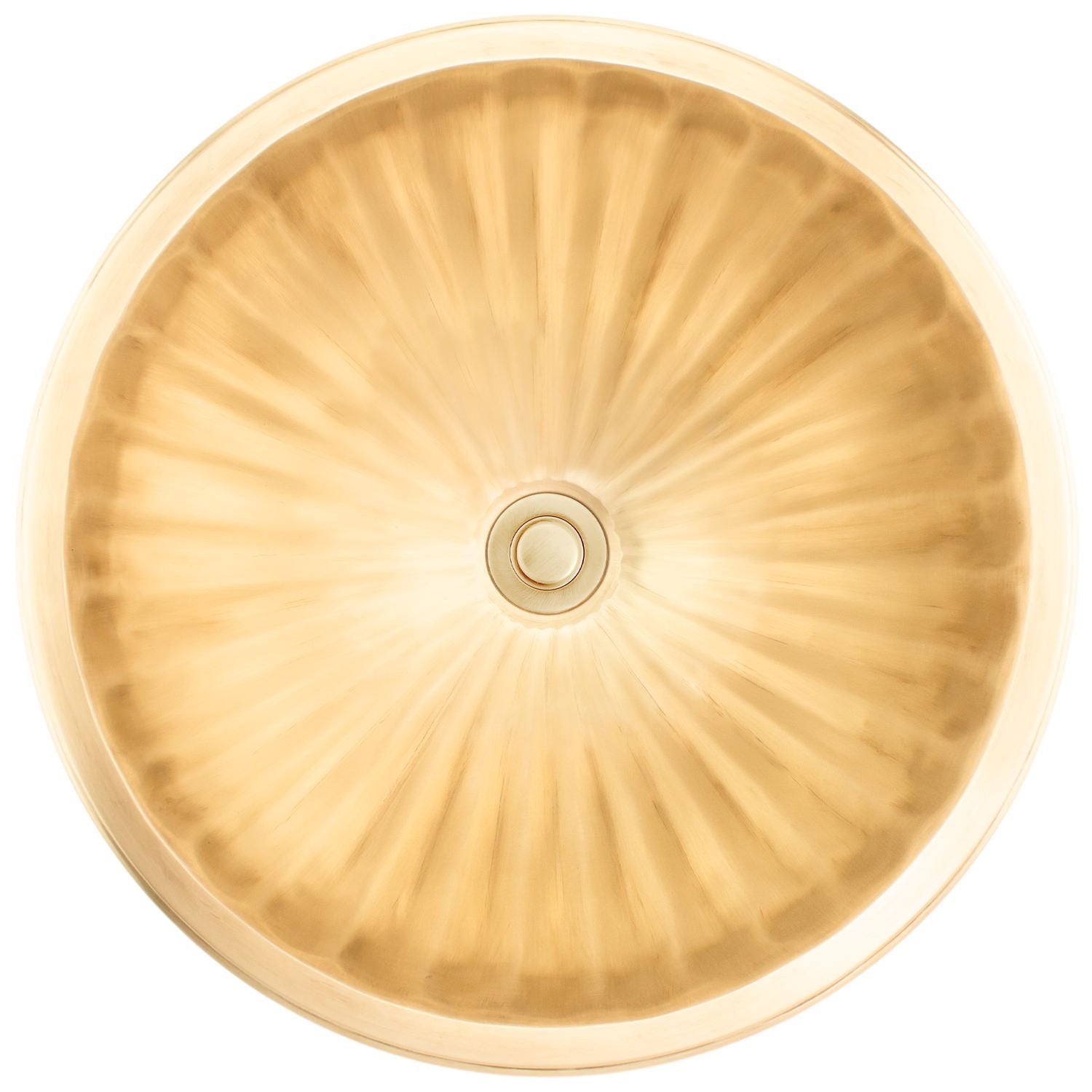 Linkasink Bronze Large Round Fluted Drop-In or Undermount Sink 17"