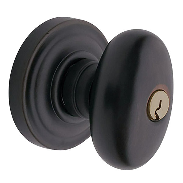 Baldwin Egg Knob with Classic Rose