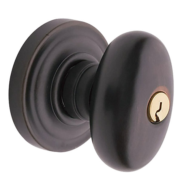 Baldwin Egg Knob with Classic Rose