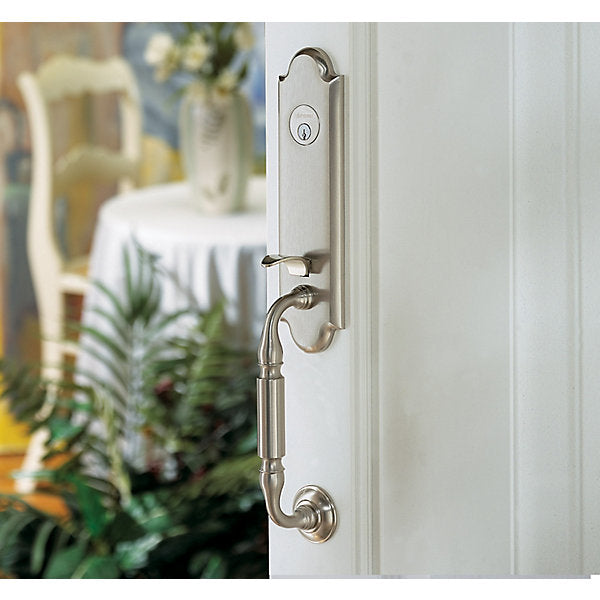 satin nickel lever