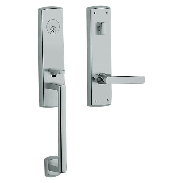 polished chrome lever