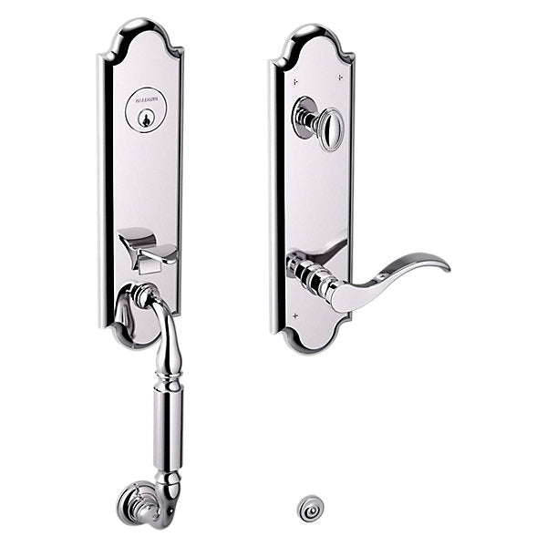 polished chrome lever